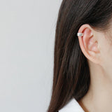 925 Silver Ear Clip Geometry Ear Cuff