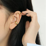 925 Silver Ear Clip Geometry Ear Cuff