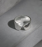 925 Silver Ear Clip Geometry Ear Cuff
