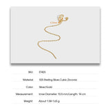Minimalist C-Shaped Tassel Ear Cuff S925 Sterling Silver No-Pierced Ear Clip