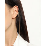 Original X-Shaped Tassel S925 Silver Ear Clip No Pierced Catilage Earcuff