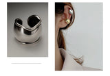 Retro S925 Silver Concave-Convex Ear Cuff No Pierced Cartilage Jewelry