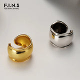 Retro S925 Silver Concave-Convex Ear Cuff No Pierced Cartilage Jewelry