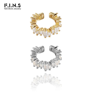 Sterling Silver Ear Clip Piercing with Zircon Catilage Earrings
