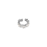 Sterling Silver Ear Clip Piercing with Zircon Catilage Earrings