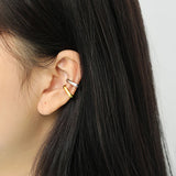 S925 Silver Ear Buckle Minimalist Clip Stackable Ear Cuffs