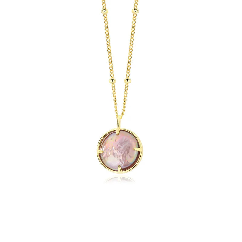 Vintage Baroque Pearl Necklace 925 Sterling Silver Pendant