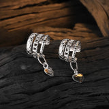 925 Sterling Silver Love Heart Ear Clip Earrings