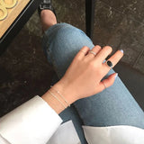 925 Silver Women's Bracelet Double Layer Beads Charm Friendship Bracelet