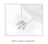F.I.N.S 925 Silver Zircon Pendant Necklace Crystal Wedding Chain