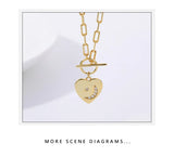 F.I.N.S 925 Sterling Silver Heart Necklace Zircon Star Moon Pendants