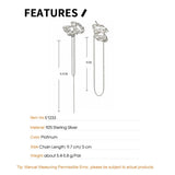 F.I.N.S Asymmetrical S925 Silver Chain Drop Earrings Tassel Dangle