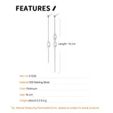 F.I.N.S Asymmetrical S925 Silver Chain Drop Earrings Tassel Dangle