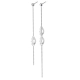F.I.N.S Asymmetrical S925 Silver Chain Drop Earrings Tassel Dangle