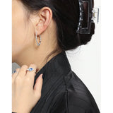 F.I.N.S 925 Sterling Silver Big Hoops Earrings Women Fine Jewelry