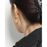 F.I.N.S 925 Sterling Silver Big Hoops Earrings Women Fine Jewelry