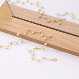 925 Silver Neckband Pearl Bead Choker Necklace Women Wedding Jewelry