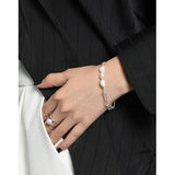 Baroque Pearl 925 Silver Cuban Chain Bracelet
