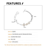Baroque Pearl 925 Silver Cuban Chain Bracelet