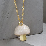 F.I.N.S Mushroom S925 Silver Pendant Necklace Choker Chain