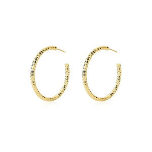 F.I.N.S Classic C-Shaped Hoop Earrings Geometry Cut Surface Circle Piercing Ear