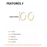 F.I.N.S Classic C-Shaped Hoop Earrings Geometry Cut Surface Circle Piercing Ear