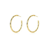 F.I.N.S Classic C-Shaped Hoop Earrings Geometry Cut Surface Circle Piercing Ear