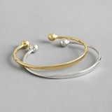 925 Silver Bangles for Women Charm Bracelets Beads Ladies Bangles