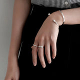 925 Silver Bangles for Women Charm Bracelets Beads Ladies Bangles
