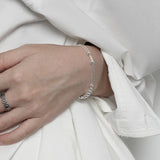 Adjustable S925 Sterling Silver Snake Chain Bracelet for Women