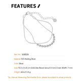 Adjustable S925 Sterling Silver Snake Chain Bracelet for Women