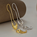 F.I.N.S Concave Convex S925 Silver Asymmetric Earrings