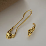 F.I.N.S Concave Convex S925 Silver Asymmetric Earrings