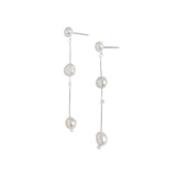 Freshwater Pearl S925 Silver Chain Dangle Earrings for Women