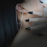 Green Zircon Crystals Clip Earrings 925 Sterling Silver Pendientes