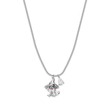 Real S925 Sterling Silver Zircon Spooky Wizard Hat Ghost Pendant