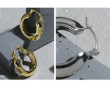 F.I.N.S INS Hot 100% S925 Silver Earrings Glossy Circle Hoops