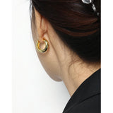 F.I.N.S INS Hot 100% S925 Silver Earrings Glossy Circle Hoops