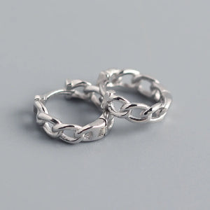 S925 Sterling Silver Earring Hoops Round Ear Buckle Prevent Allergy