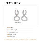 F.I.N.S INS S925 Silver Earrings Figure 8 Ear Stud Minimalist Jewel
