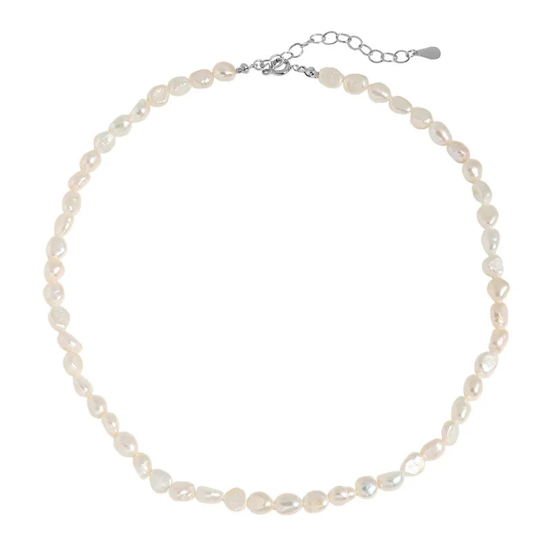 Baroque Pearl S925 Silver Choker Necklace