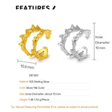 S925 Silver Ear Clip Double Layered Texture Ear Cuff