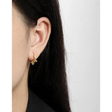 F.I.N.S Irregular Knotted Rattan S925 Silver Hoop Earrings
