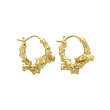 F.I.N.S Irregular Knotted Rattan S925 Silver Hoop Earrings