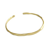 925 Sterling Silver Concave Open Ladies Bangles Bracelet