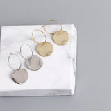 F.I.N.S Irregular Surface 925 Sterling Silver Dangle Earrings