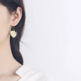 F.I.N.S Irregular Surface 925 Sterling Silver Dangle Earrings