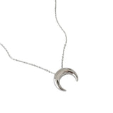 F.I.N.S 925 Silver Moon Pendant Necklace for Women