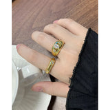 Geometric Arc Glossy Zircon Real S925 Silver Ring Stackable Smooth Resizable