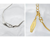 Irregular S925 Silver Pendant Box Chain Necklace